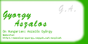 gyorgy aszalos business card